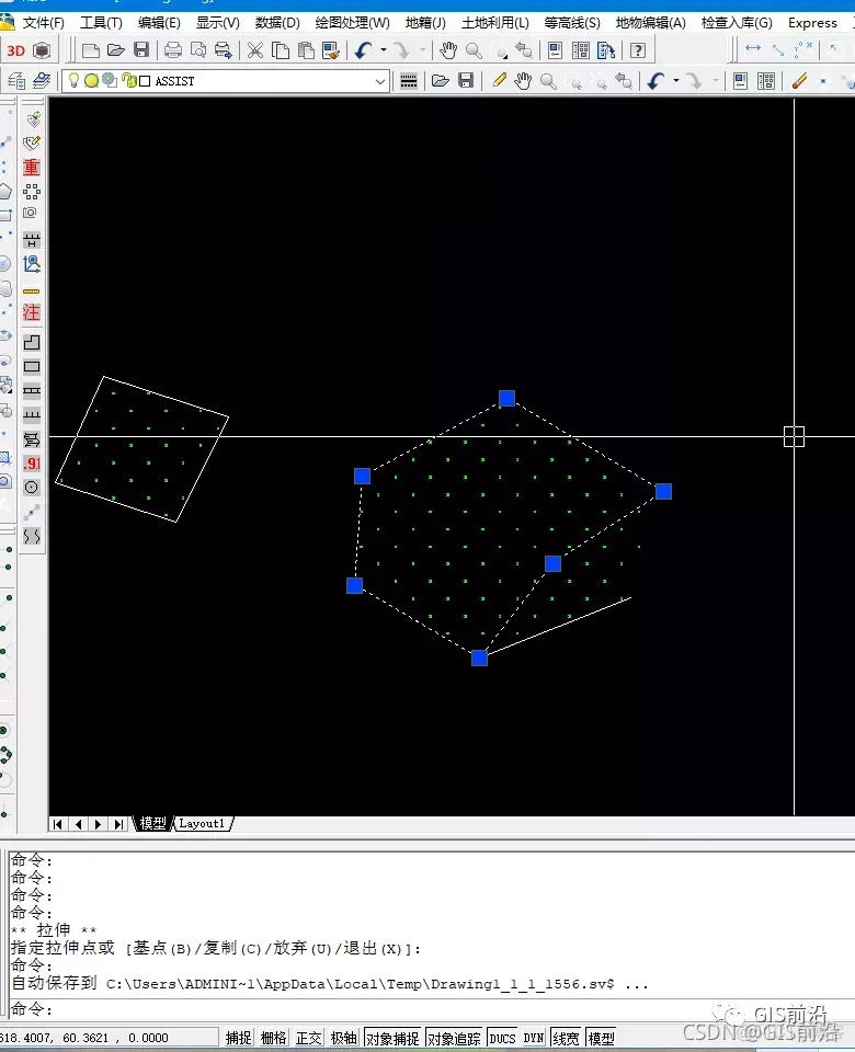 CASS实用操作：绘制房子与绿地_pycharm_10